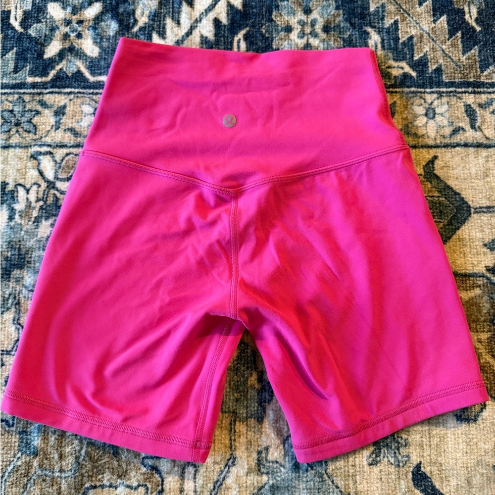Lululemon align pink 6 inch inseam high waisted shorts *worn once* - Picture 7 of 10
